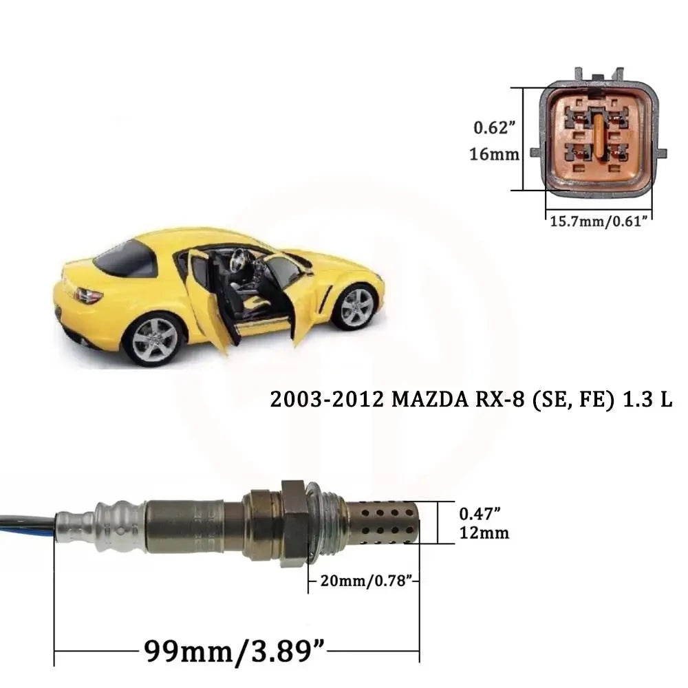 Sensor de oxígeno Lambda relación aire-combustible O2 para Mazda RX-8 1.3L 2004-2008 No N3H118861B / N3H3-18-861B / DOX-0330