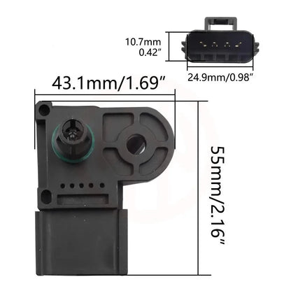 Sensor MAP de presión absoluta de sobrealimentación del colector de admisión de aire para Ford Escape Focus Fusion Ranger 2.0 2.5 3.0 1S7A-9F479-AB / 0261230044