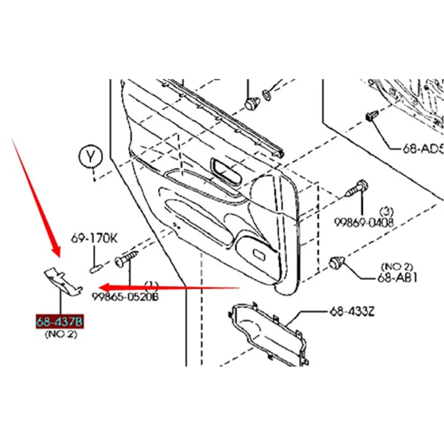 Lente de lámpara de cortesía interior para Mazda 6 2002-2008 GG GY GJ6A-68-4G1A