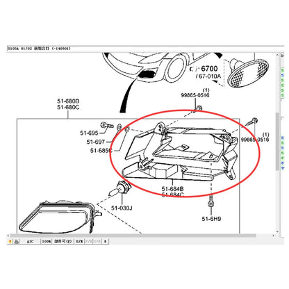 Soporte de cubierta de luz antiniebla para Mazda 3 BL 2008-2012