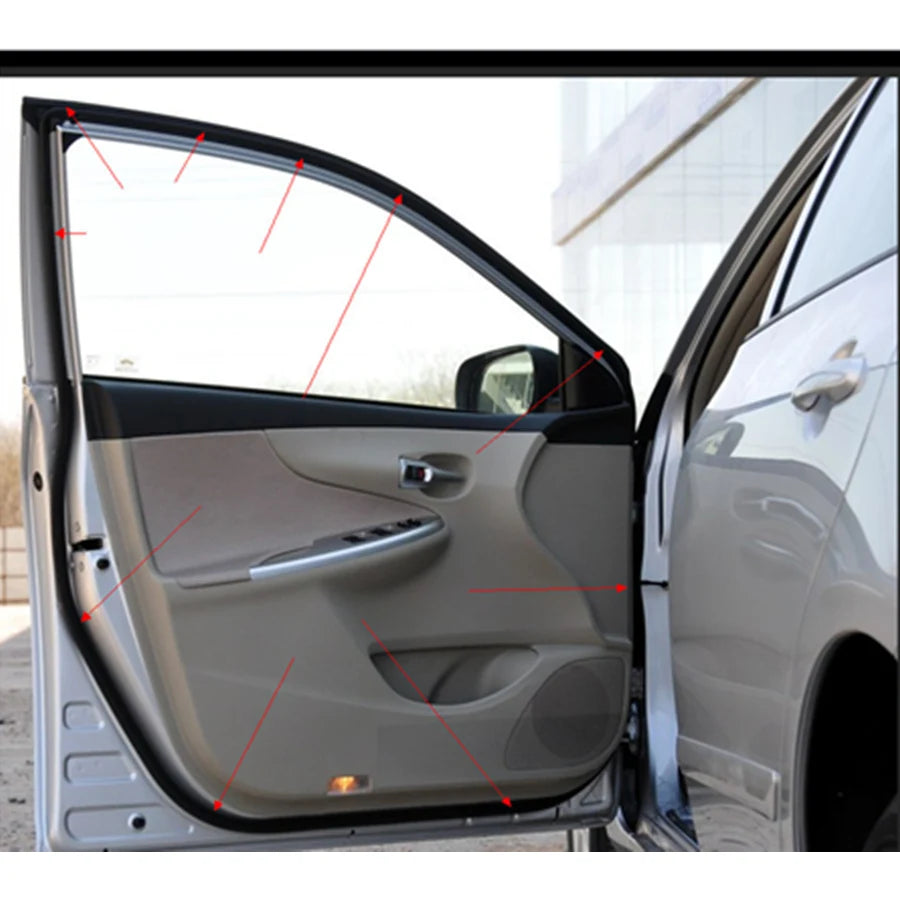 Burlete de goma para puerta de carrocería de coche, sello de goma para toyota Corolla 2007-2011 ZZE14# ZRE14# ZRE152 CE140 NZE141 ZRE142