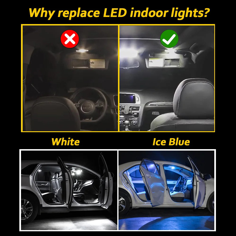 Kit de luces LED Canbus para el interior del coche de 10 piezas para Mazda CX-3 CX3 2016 2017 2018 2019, lámpara de lectura de mapas, cúpula, maletero y matrícula.