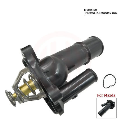 Conjunto de termostato de refrigerante de motor, salida de agua para Mazda 3 5 MX-5 Sport Miata 2007-2015 LF70-15-170