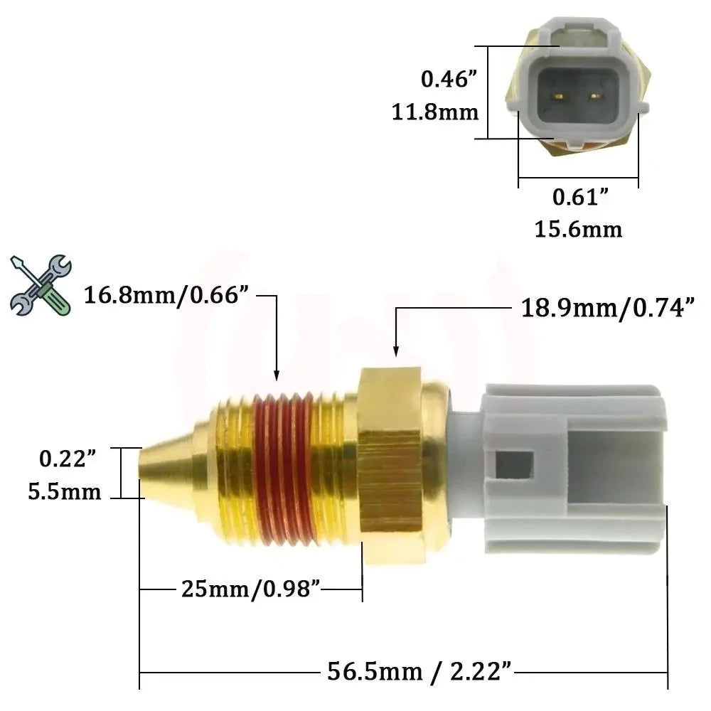 Sensor de temperatura del agua del refrigerante del motor compatible con Ford Lincoln MAZDA Mercury F5AF12-A648-AA F5AZ12A648AB 3F1Z12A648A F5AF12A648AA