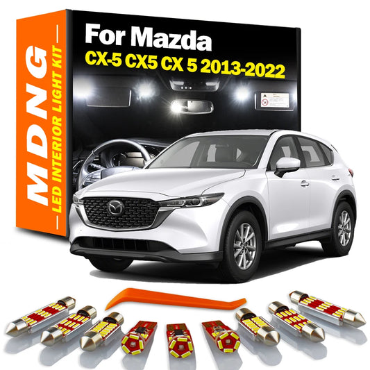 Kit de luces LED Canbus para el interior de 11 piezas Bombillas LED para automóviles para Mazda CX-5 CX5 CX 5 2013-2015 2016 2017 2018 2019 2020 2021 2022.