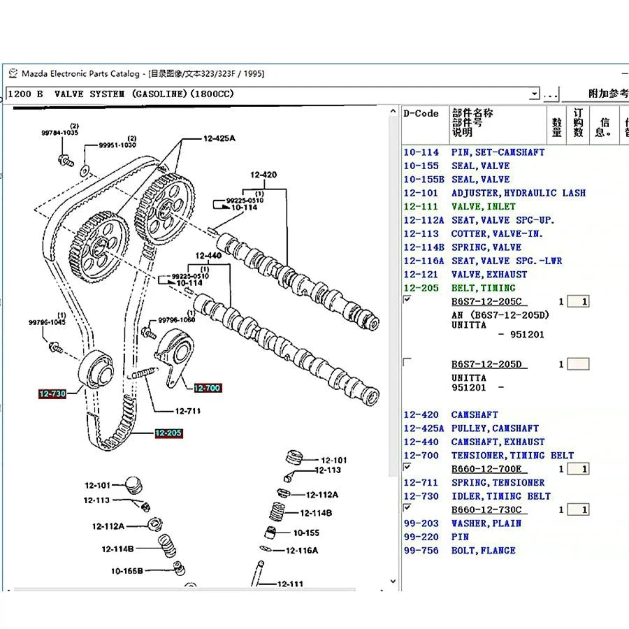 Tensor de correa de distribución polea de ralentí para Mazda 323 1994-2001 BA 1. 6 1,8 MX-3 DOHC MX-5 145YU22 B6S7-12-205