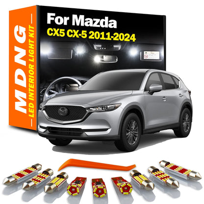 Kit de luces LED Canbus para el interior de 11 piezas para Mazda CX5 CX-5 2011 2012 2013 - 2017 2018 2019 2020 2021 2022 2023 2024