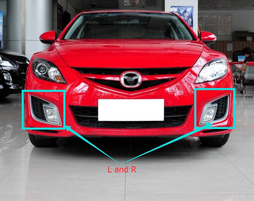 Left Right Fog Lights Cover Base Cap for Mazda6 2007-2012 GH Sport Coupe GV8E-50-C11 / GV8E-50-C12