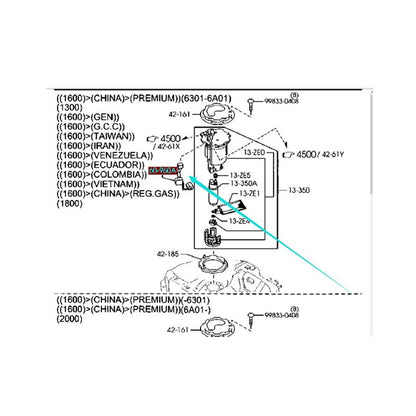 Benzine Fuel Float Level Indicator for Mazda 323 Family Protege 5 BJ 1998-2003 Premacy 1999-2008 CP BJ3D-60-960