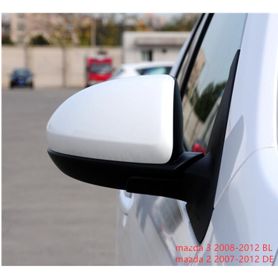 Left Right Exterior Mirror Cover Cap without paint for Mazda2 2007-2011 Mazda3 2008-2012 BL Mazda6 2007-2012 GH DGY0-69-1N1 / DGY0-69-1N7