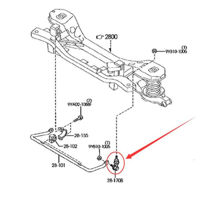 High Quality Rear Stabilizer Bar Links for Mazda3 2004-2012 BK BL Mazda5 2007-2012 BP4K-28-170