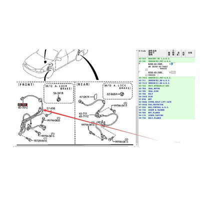 High Quality Front ABS Brake Sensor for Mazda 323 Family Protege Lantis 1998-2001 BJ Mazda Premacy 1999-2003