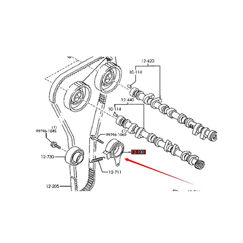 Tensor Correa Tiempo para Mazda 323 Family Protege 1994-2001 BA BG BJ MX3 MX5 B660-12-700