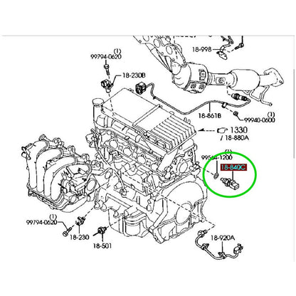 Sensor Temperatura Refrigerante Motor para Mazda 323 Family Protege Mazda3 Mazda2 CX5 B593-18-840A