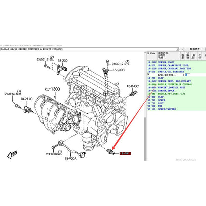 Sensor Presion Aceite Motor Calidad Original para Mazda6 2002-2005 CX7 Mazda3 2004-2010 2.0 Tribute LF01-18-501