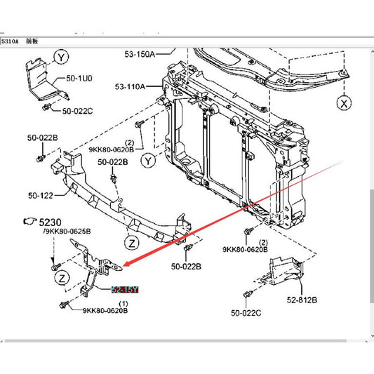 Radiator Base Retainer for Mazda CX5 2012-2016 52-15Y