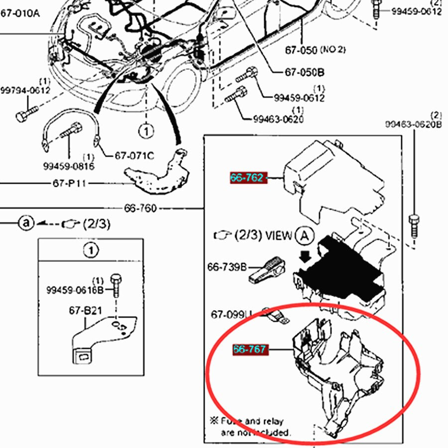 Tapa Cubierta Caja Fusibles Superior Inferior para Mazda6 2007-2012 GH GS1D-66-762 / GS1D-66-767
