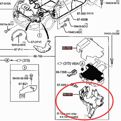 Tapa Cubierta Caja Fusibles Superior Inferior para Mazda6 2007-2012 GH GS1D-66-762 / GS1D-66-767