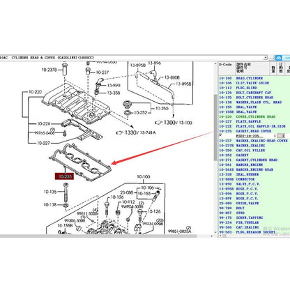 Empaquetadura Junta Tapa Valvulas para Mazda 323 Family 1.8 2.0 FP FS Premacy 1999-2005 CP 626 GE FSD7-10-235