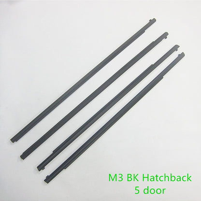 Front Rear Side Glass Door Weatherstrip for Mazda3 2004-2008 BK Hatchback 5 Doors BP4K-50-640A / BP4K-50-650 / BP4K-50-660 / BP4K-50-670