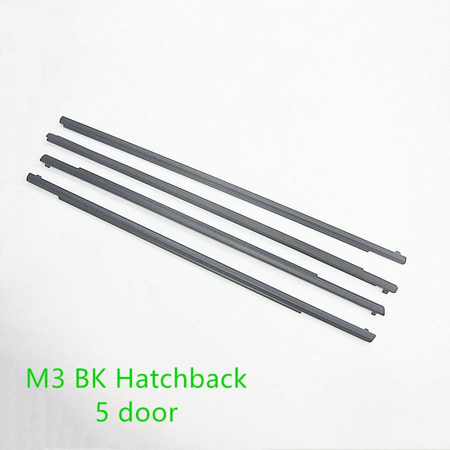 Front Rear Side Glass Door Weatherstrip for Mazda3 2004-2008 BK Hatchback 5 Doors BP4K-50-640A / BP4K-50-650 / BP4K-50-660 / BP4K-50-670