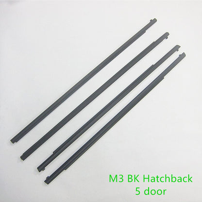 Front Rear Side Glass Door Weatherstrip for Mazda3 2004-2008 BK Hatchback 5 Doors BP4K-50-640A / BP4K-50-650 / BP4K-50-660 / BP4K-50-670